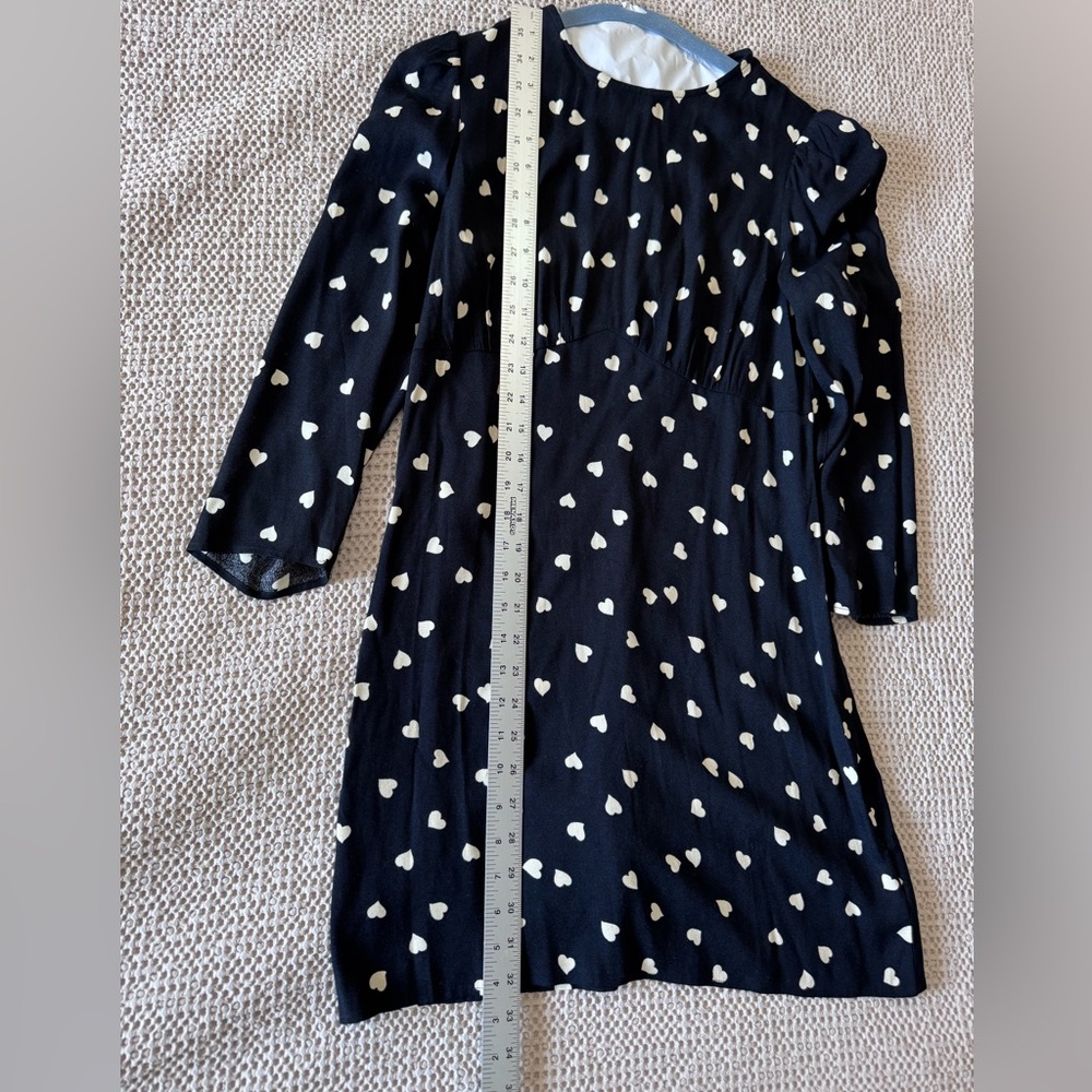 Reformation Brantley 3/4 Sleeve Mini Dress in Luv It Heart Print - Picture 5 of 6